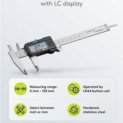 Goobay Digitaler Messschieber 150 mm / 6 Zoll