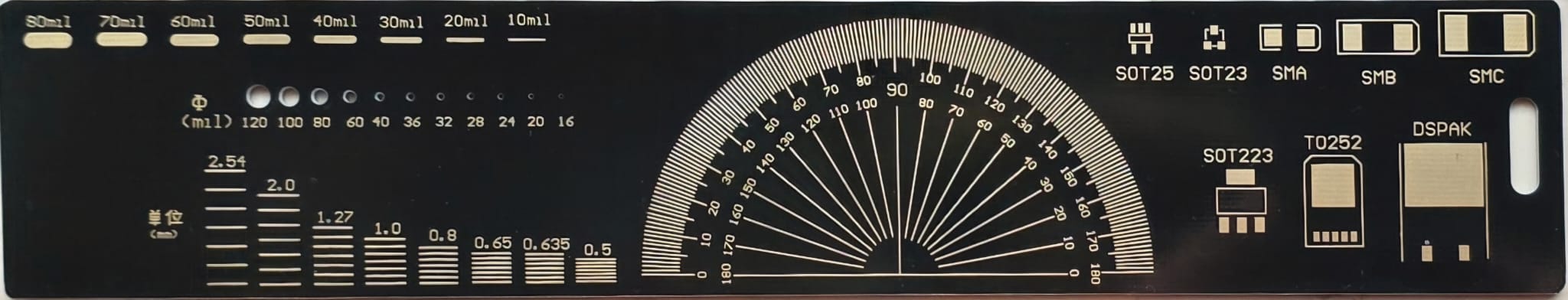 Leiterplatten Lineal 20 cm