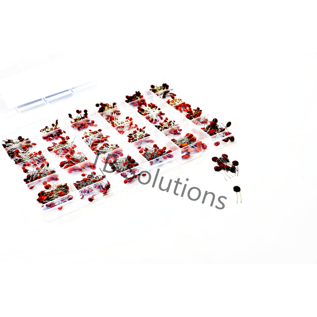 Keramik-Kondensator-Sortiment, 960 pcs., 24 Werte je 40 Stk., 2 pF - 100 nF