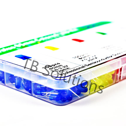 LED-Sortiment, 5 mm, 500 pcs., rot, blau, gelb, grün, weiß